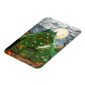 MAGNET FLEXIBLE CHAT GHOSES DANS NEUF CIMETIÈRE DE VIE, ART FOLK É (Côté Gauche)