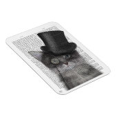 Magnet Flexible Chat gris avec chapeau supérieur (Côté Droit)