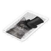 Magnet Flexible Chat gris avec chapeau supérieur (Côté Gauche)