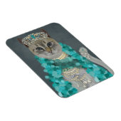 Magnet Flexible Chat gris | Orné De Portrait De Cloches (Côté Droit)