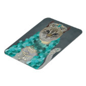 Magnet Flexible Chat gris | Orné De Portrait De Cloches (Côté Gauche)