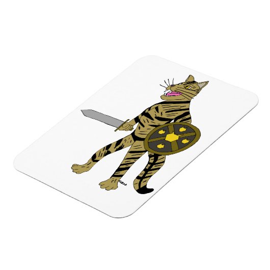 Magnet Flexible Chat guerrier (Côté Gauche)