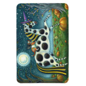 Magnet Flexible CHAT HALLOWEEN PONY ET BAT CHAT Imaginaire Cheval (Vertical)