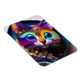 Magnet Flexible Chat Imaginaire coloré (Côté Droit)