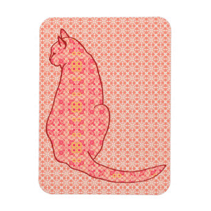 Magnet Flexible Chat japonais - Coral Orange Batik