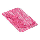 Magnet Flexible Chat japonais - Fuchsia Pink Batik (Côté Droit)