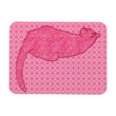 Magnet Flexible Chat japonais - Fuchsia Pink Batik (Horizontal)
