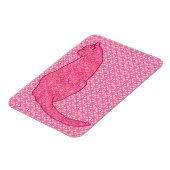 Magnet Flexible Chat japonais - Fuchsia Pink Batik (Côté Gauche)