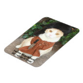 Magnet Flexible Chat/Kitty en peau de bukskin avec Davy Crockett (Côté Gauche)