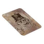 Magnet Flexible Chat Kitty Steampunk en chapeau supérieur, Équipem (Côté Droit)