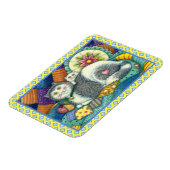 MAGNET FLEXIBLE CHAT MÈRE & CUISINE, QUILTS EN PATCHWORK, PINCUSHI (Côté Gauche)