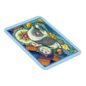 MAGNET FLEXIBLE CHAT MÈRE & CUISINE, QUILTS EN PATCHWORK, PINCUSHI (Côté Droit)