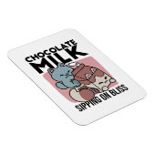 Magnet Flexible Chat Mignon Lait Chocolat – Boisson Confortable et (Côté Droit)