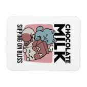 Magnet Flexible Chat Mignon Lait Chocolat – Boisson Confortable et (Horizontal)