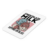 Magnet Flexible Chat Mignon Lait Chocolat – Boisson Confortable et (Côté Gauche)