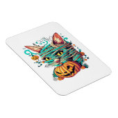 Magnet Flexible Chat momie drôle Halloween (Côté Droit)