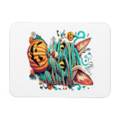 Magnet Flexible Chat momie drôle Halloween (Horizontal)
