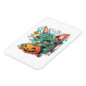 Magnet Flexible Chat momie drôle Halloween (Côté Gauche)