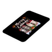 Magnet Flexible Chat Noël Santa Hat Funny Joyeux Noël (Côté Gauche)