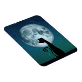 Magnet Flexible Chat noir dans le aimant flexible Lune (Côté Droit)