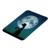 Magnet Flexible Chat noir dans le aimant flexible Lune (Côté Gauche)