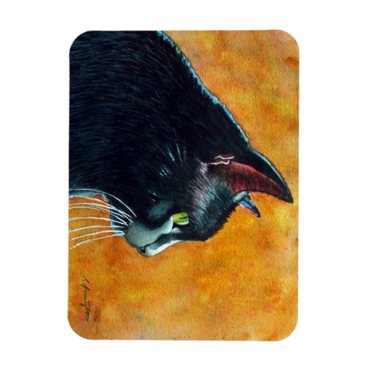 Magnet Flexible Chat noir dans le profil (Vertical)