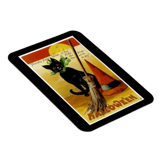 Magnet Flexible Chat noir d'Halloween (Côté Droit)