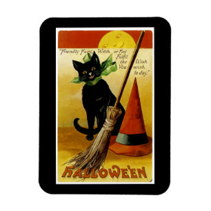 Magnet Flexible Chat noir d'Halloween