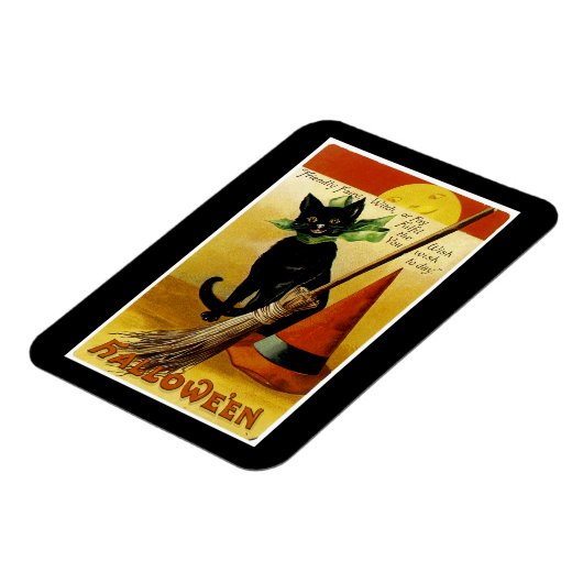 Magnet Flexible Chat noir d'Halloween (Côté Gauche)