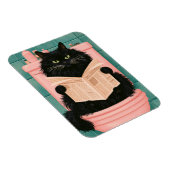 Magnet Flexible Chat noir drôle de salle de bain (Côté Droit)
