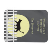 Magnet Flexible Chat noir effrayant sur la clôture de poche (Horizontal)