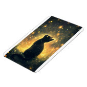 Magnet Flexible Chat noir enchanté avec des lucioles (Côté Gauche)