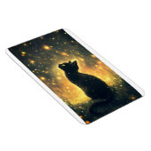 Magnet Flexible Chat noir enchanté avec des lucioles (Côté Droit)
