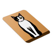Magnet Flexible Chat noir et blanc moderne du milieu du siècle (Côté Droit)