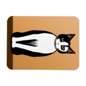 Magnet Flexible Chat noir et blanc moderne du milieu du siècle (Horizontal)