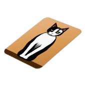 Magnet Flexible Chat noir et blanc moderne du milieu du siècle (Côté Gauche)