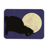 Magnet Flexible Chat noir et lune (Horizontal)