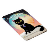 Magnet Flexible Chat Noir - Installons-Nous Confortablement (Côté Droit)