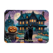 Magnet Flexible Chat noir, Jack O Lanterns, Halloween Maison Éffra (Horizontal)