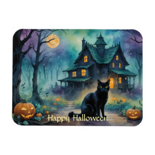 Magnet Flexible Chat noir, Jack O Lanterns, Halloween Maison Éffra