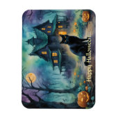 Magnet Flexible Chat noir, Jack O Lanterns, Halloween Maison Éffra (Vertical)