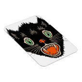 Magnet Flexible Chat noir vintage d'Halloween effrayé (Côté Droit)