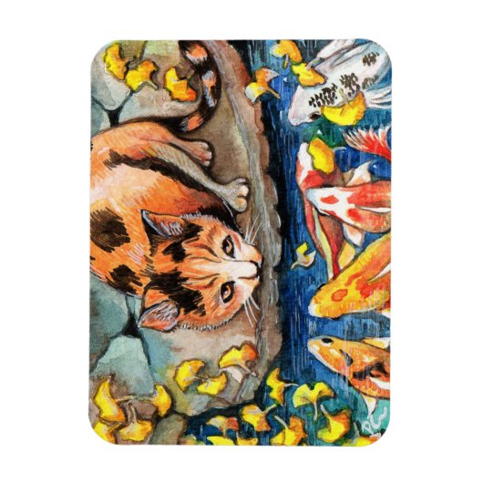 Magnet Flexible Chat par Koi Pond (Vertical)
