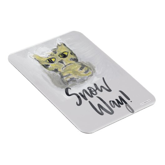 Magnet Flexible Chat Peint Chat Peint Art Fun Joli Slogan (Côté Droit)