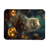 Magnet Flexible Chat perse d'Halloween avec effroi Citrouille (Horizontal)