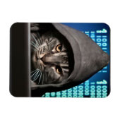 Magnet Flexible Chat pirate informatique Black Cat (Horizontal)