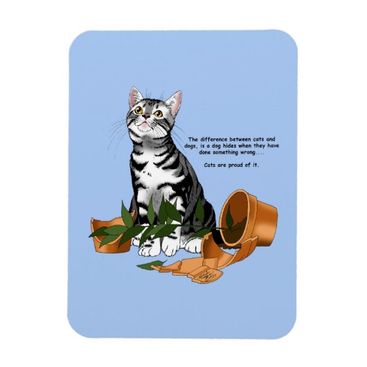 Magnet Flexible Chat plante (Vertical)