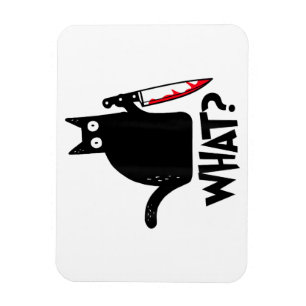 Magnet Flexible Chat Qu'est-ce que_ Drôle Chat Noir