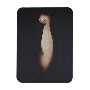 Magnet Flexible Chat siamois renversant de peinture à l'huile