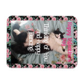 Magnet Flexible Chat Smoking Cute Drôle Saint-Valentin Danse Joyeu (Horizontal)